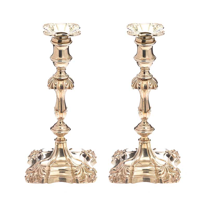 PAIR OF VICTORIAN SILVER CANDELABRA - Image 2 of 5