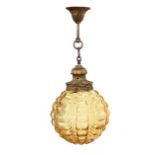 AMBER GLASS CEILING LIGHT