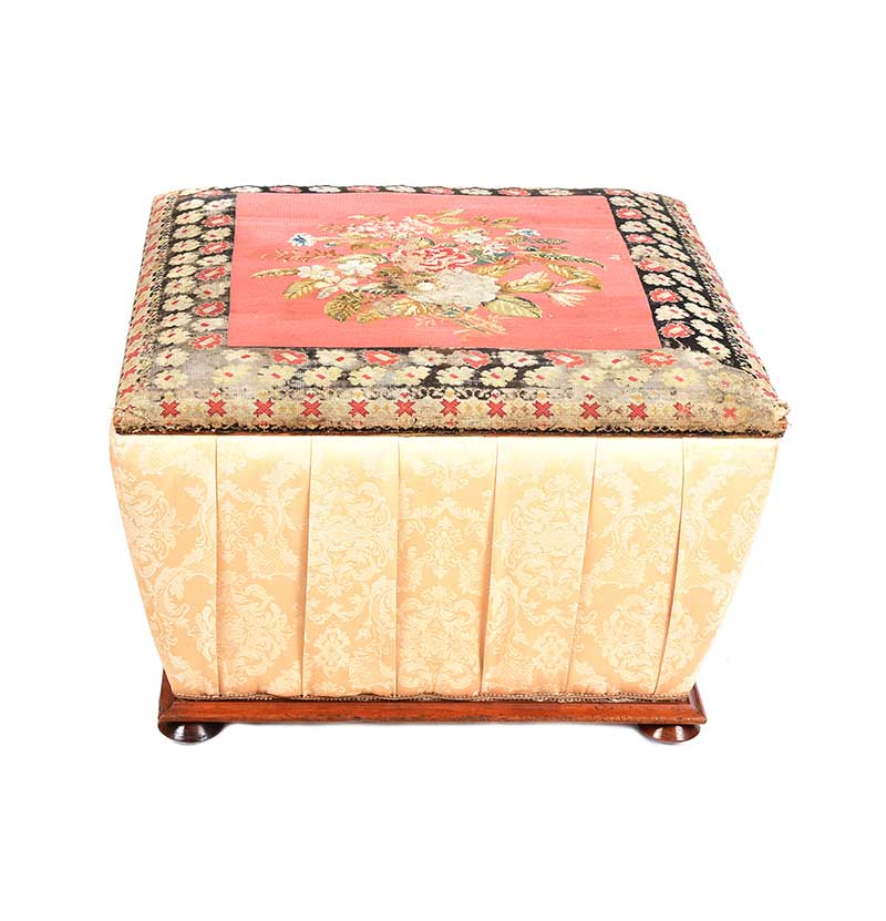 VICTORIAN TAPESTRY STOOL - Image 6 of 7