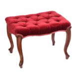 VICTORIAN UPHOLSTERED STOOL