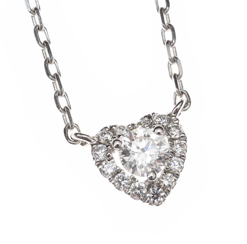 18CT WHITE GOLD DIAMOND NECKLACE