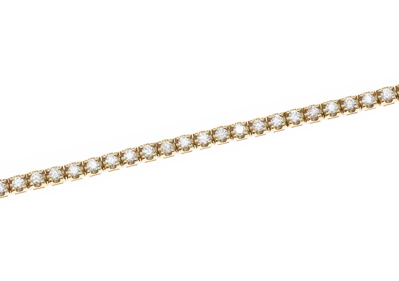 9CT GOLD DIAMOND TENNIS BRACELET - Image 2 of 3