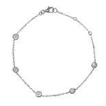 18CT WHITE GOLD DIAMOND BRACELET