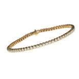 18CT GOLD TENNIS BRACELET