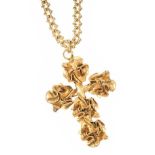 COSTUME CROSS PENDANT AND CHAIN BY GAVILANE OF PARIS