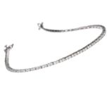 18CT WHITE GOLD TENNIS BRACELET