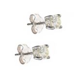 18CT WHITE GOLD DIAMOND STUD EARRINGS