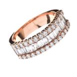 18CT ROSE GOLD DIAMOND RING