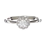 18CT WHITE GOLD DIAMOND RING