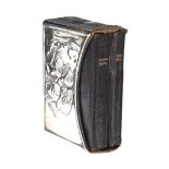 STERLING SILVER MOUNTED PRAYER BOOK CASE DEPICTING ANGELS