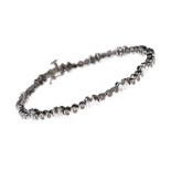 18CT WHITE GOLD DIAMOND BRACELET