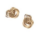 9CT GOLD KNOT EARRINGS (DAMAGED)
