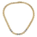 18CT GOLD DIAMOND FANCY-LINK NECKLACE