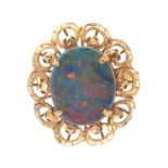 18CT GOLD OPAL DOUBLET RING