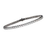 18CT WHITE GOLD TENNIS BRACELET