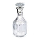 ASPREY OF LONDON STERLING SILVER MOUNTED CRYSTAL DECANTER
