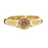 18CT GOLD WITH A CHOCOLATE DIAMOND BY DESIGNER ANDREW GEOGHEGAN