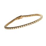 9CT GOLD DIAMOND TENNIS BRACELET