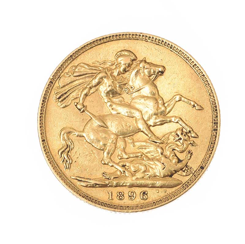 1896 FULL SOVEREIGN COIN - Image 2 of 2