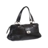 SPORTMAX BLACK LEATHER HANDBAG