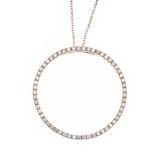 18CT ROSE GOLD DIAMOND NECKLACE