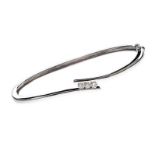 9CT WHITE GOLD DIAMOND BANGLE