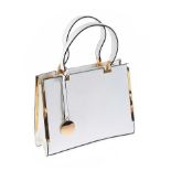 ITALIAN WHITE LEATHER HANDBAG