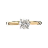 18CT GOLD SOLITAIRE DIAMOND RING