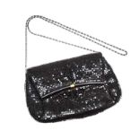 BLACK CHAINMAIL EVENING BAG