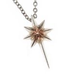 CLOGAU STERLING SILVER STAR PENDANT AND CHAIN