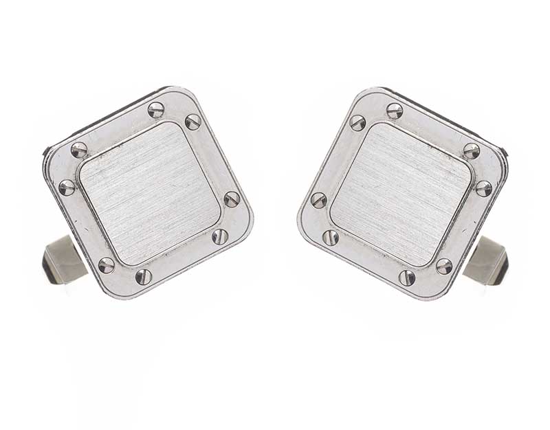 CARTIER SANTOS STERLING SILVER CUFFLINKS