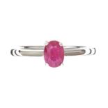 PLATINUM RUBY RING