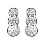 18CT WHITE GOLD DIAMOND EARRINGS