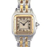 CARTIER 18CT GOLD AND STAINLESS STEEL LADY'S WRIST WATCH