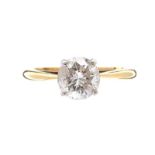 18CT GOLD DIAMOND SOLITAIRE RING
