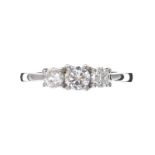 PLATINUM THREE STONE DIAMOND RING