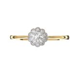18CT GOLD DIAMOND CLUSTER RING