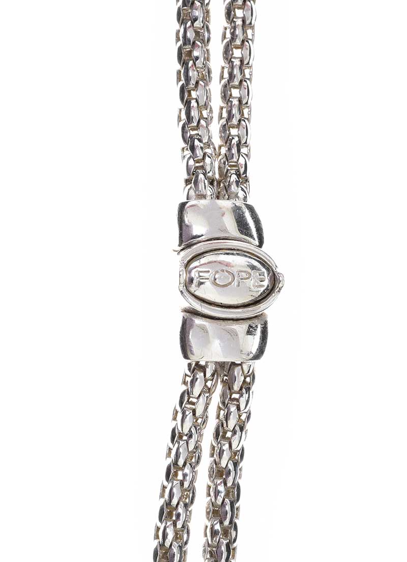 FOPE 18CT WHITE GOLD DIAMOND 'SPECIAL EDITION' DOUBLE STRAND NECKLACE - Image 3 of 3