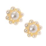 9CT GOLD PEARL CLUSTER EARRINGS