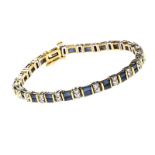 18CT GOLD SAPPHIRE AND DIAMOND BRACELET