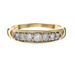 18CT GOLD DIAMOND HALF-ETERNITY RING