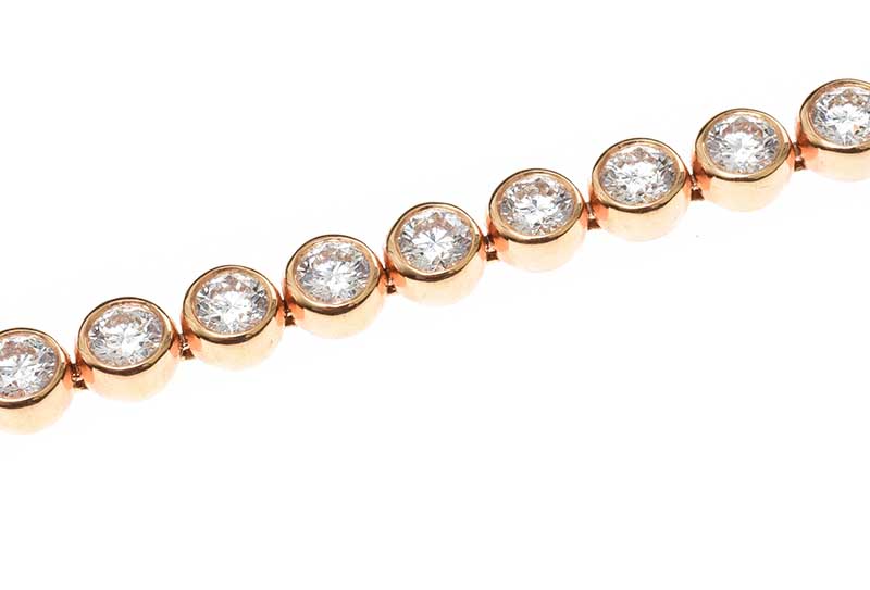 18CT ROSE GOLD DIAMOND BRACELET - Image 3 of 3