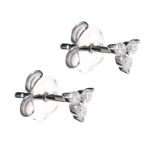 9CT WHITE GOLD DIAMOND EARRINGS