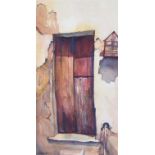 Paul Millichip - CARVOEIRO DOOR, THE ALGARVE, PORTUGAL - Watercolour Drawing - 20 x 10 inches -
