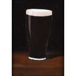 Kevin Meehan - PINT OF STOUT - Oil on Board - 7 x 5 inches - Signed
