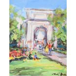 Marie Devlin - FUSILIERS ARCH, DUBLIN - Oil on Board - 10 x 8 inches - Signed