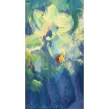 Con Campbell - DAFFODILS - Oil on Board - 7.5 x 4 inches - Signed