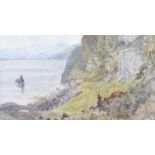 Joseph William Carey, RUA - THE RAMBLER - Watercolour Drawing - 5.5 x 9.5 inches - Signed