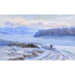 William Doherty Weir - WINTER EVENING - Watercolour Drawing - 9 x 14 inches - Unsigned