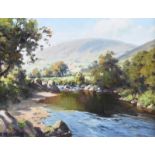 Charles McAuley - DUN RIVER, GLENDUN - Oil on Canvas - 15 x 20 inches - Signed